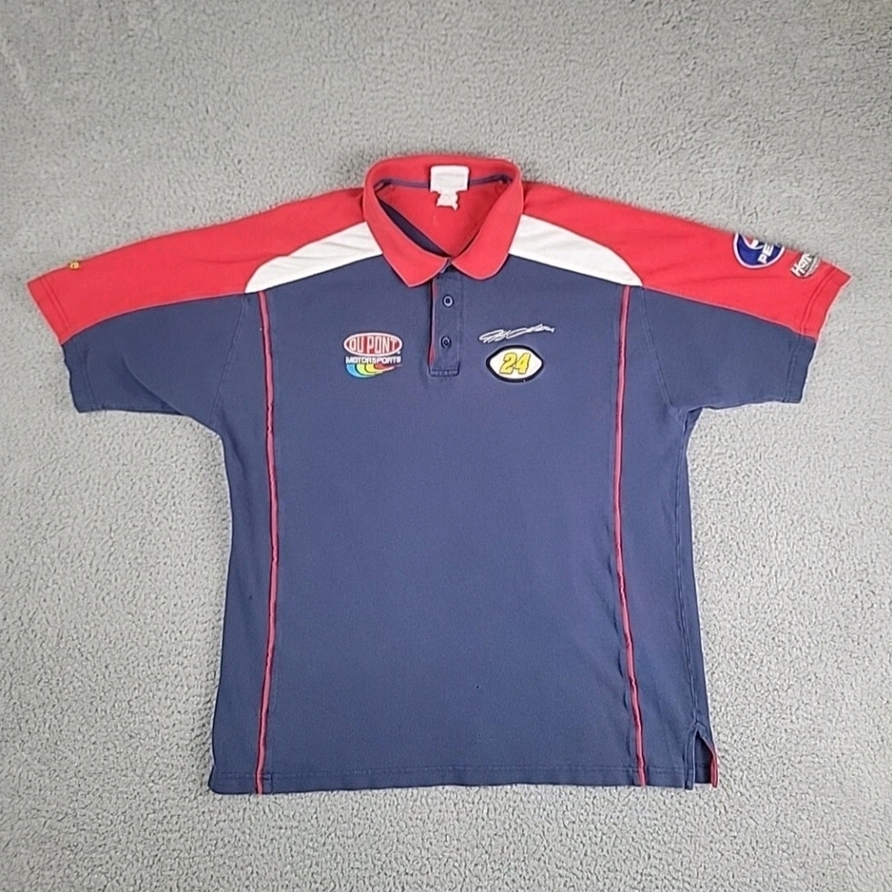 Vintage Y2K Jeff Gordan Nascar Chase Authentics Polo Size XL